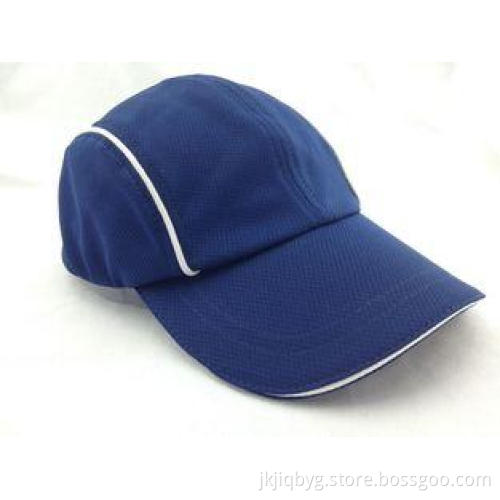 Blue Plain Sport Mesh Running Hats Summer Mens Peaked Cap F